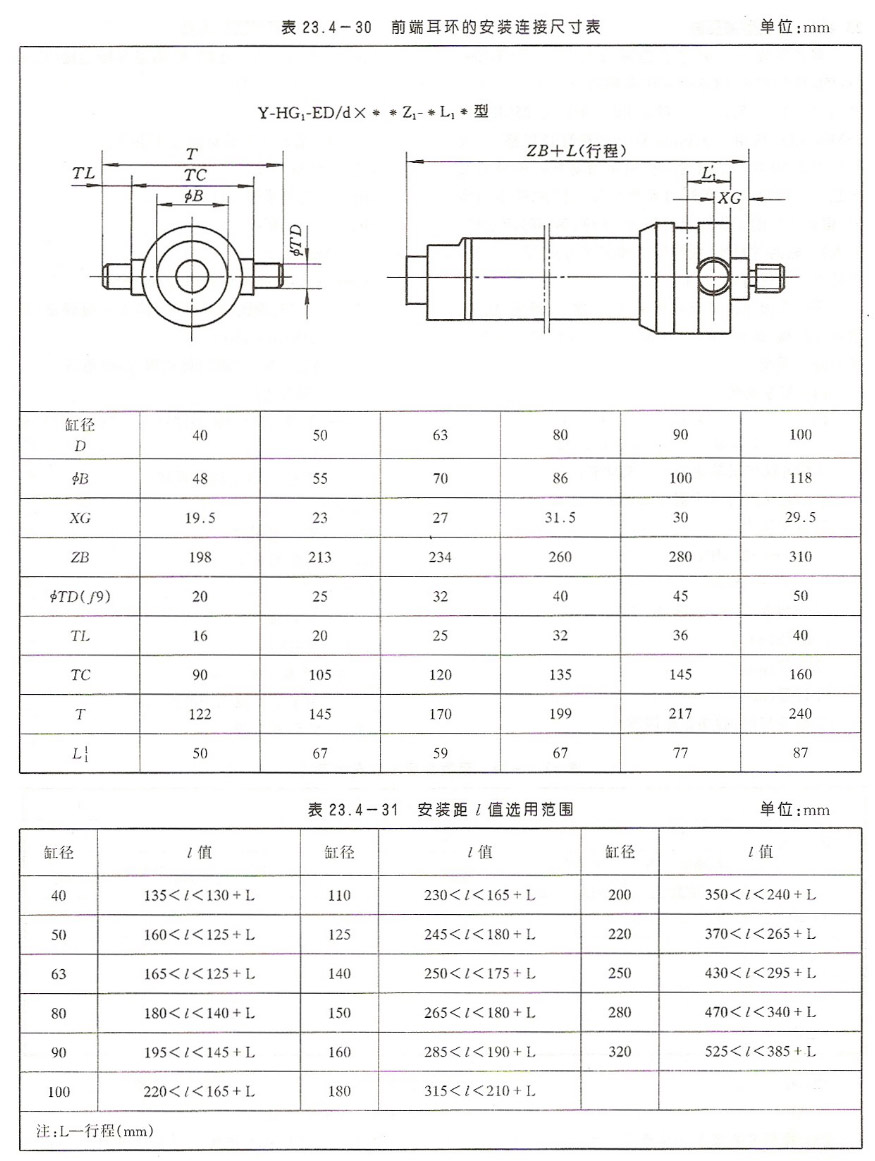 YHG系列液压缸